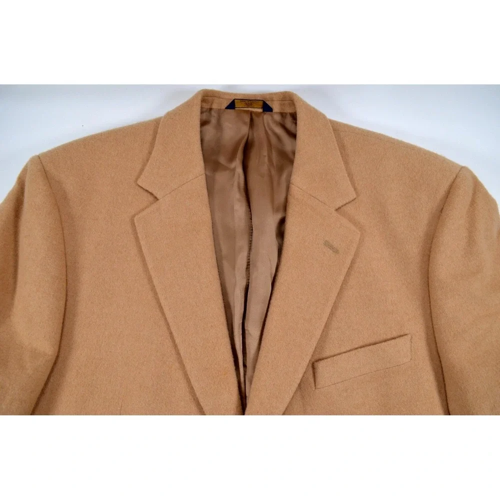 Brooks Brothers 346 Men's 100% Camel Hair Tan Jacket Blazer Sport Coat Size 46 R